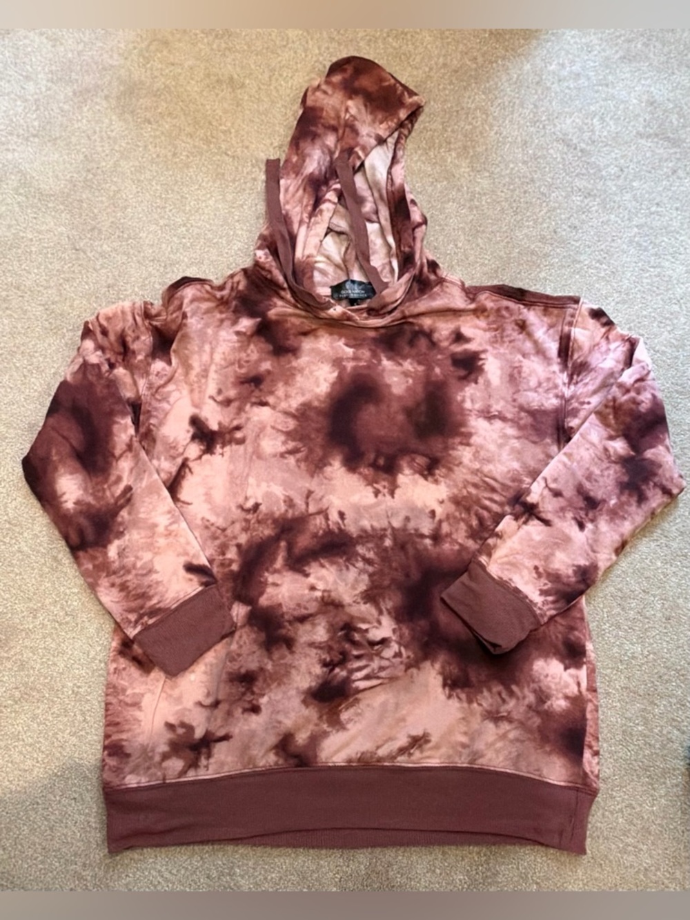 Pre loved Tie-Dye Hoodie in Mauve S